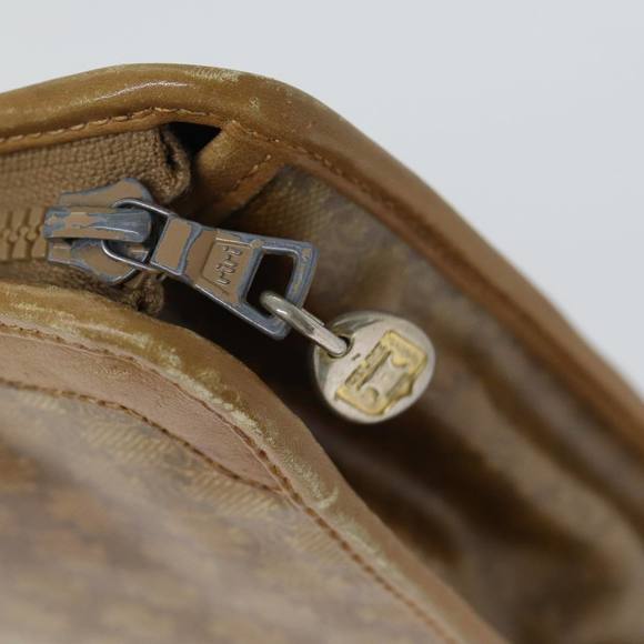 CELINE Macadam Canvas Clutch Bag Beige Auth 70658 - Picture 8 of 16